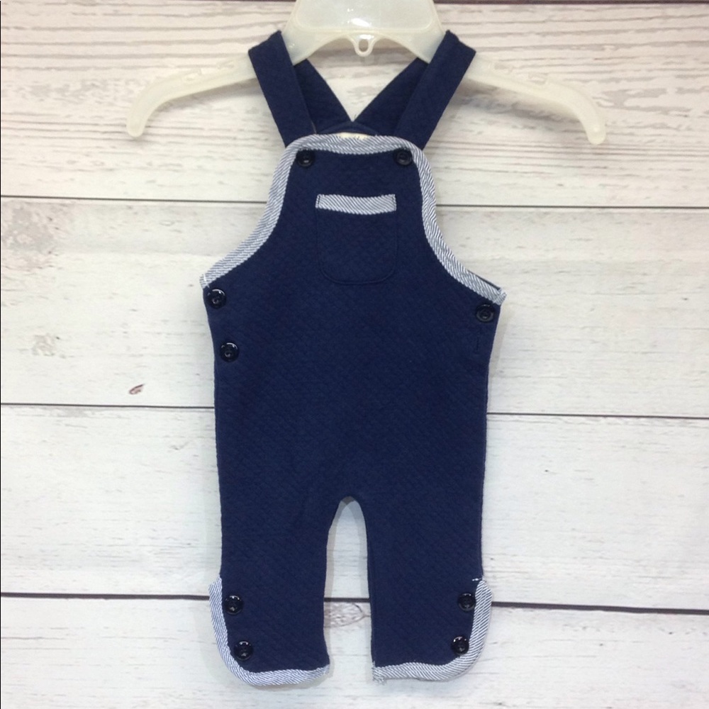 Harry & Violet Boys 3/6M Quilted Romper Blue